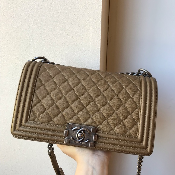 CHANEL Handbags - SOLD Chanel old medium boy in bronze calfskin